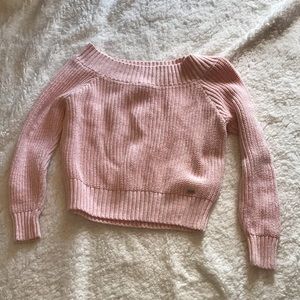 Cute slightly cropped Pink Hollister sweater